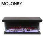 72inch 1830mm Multi Sided Electric Fireplace 3-Side View Crystal Inset Heater