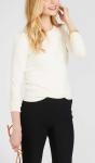 WOMEN'S 60% cotton/20% viscose/15% nylon/5% cashmere LONG SLEEVE CREW NECK