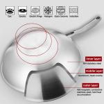 18/8 Stainless Steel Kitchen Non Stick Cooking Pot Wok With SS Lid