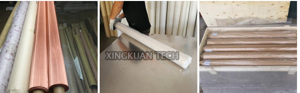 Red Copper Wire Mesh Screen For RFI Shielding , Faraday Cages And Others