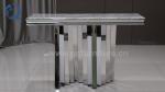 Modern 51kg SS Console Table 160cmx45cmx75cm Canada Style Glass top