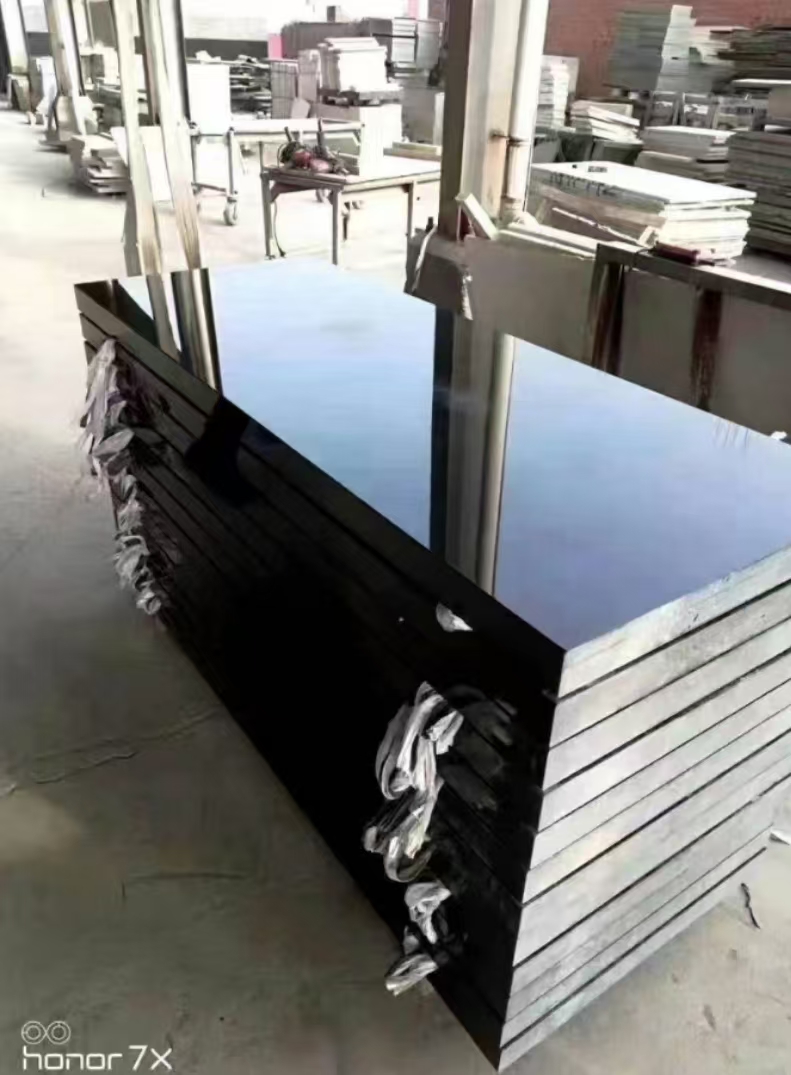 Pure Black Color Granite Slab Polished Surface Finishing Big Slab Form