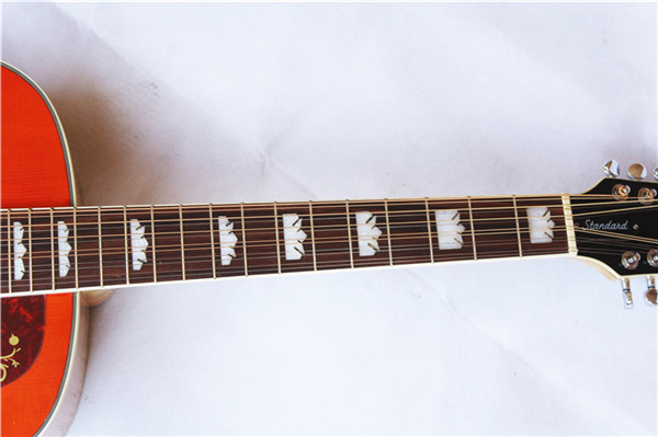 Chibson J200s 12 string acoustic guitars,solid spruce top, flamed maple back and side, free shipping