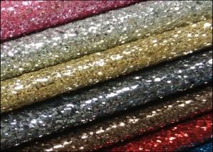 Quality Pu Leather Vinyl Fabric Glitter Effect Wallpaper Grade 3 With 3D Chunky Glitter wholesale