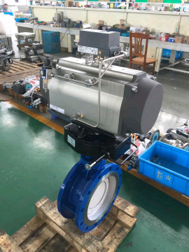 Pneumatic actuator with on/off (open/ close) signal output, normally closed spring return