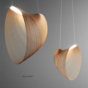 Quality Nordic Minimalist Wooden Led Pendant Lights Designer Art Lustre for Living Room Dinning Room Cafe lamp（WH-WP-76) wholesale