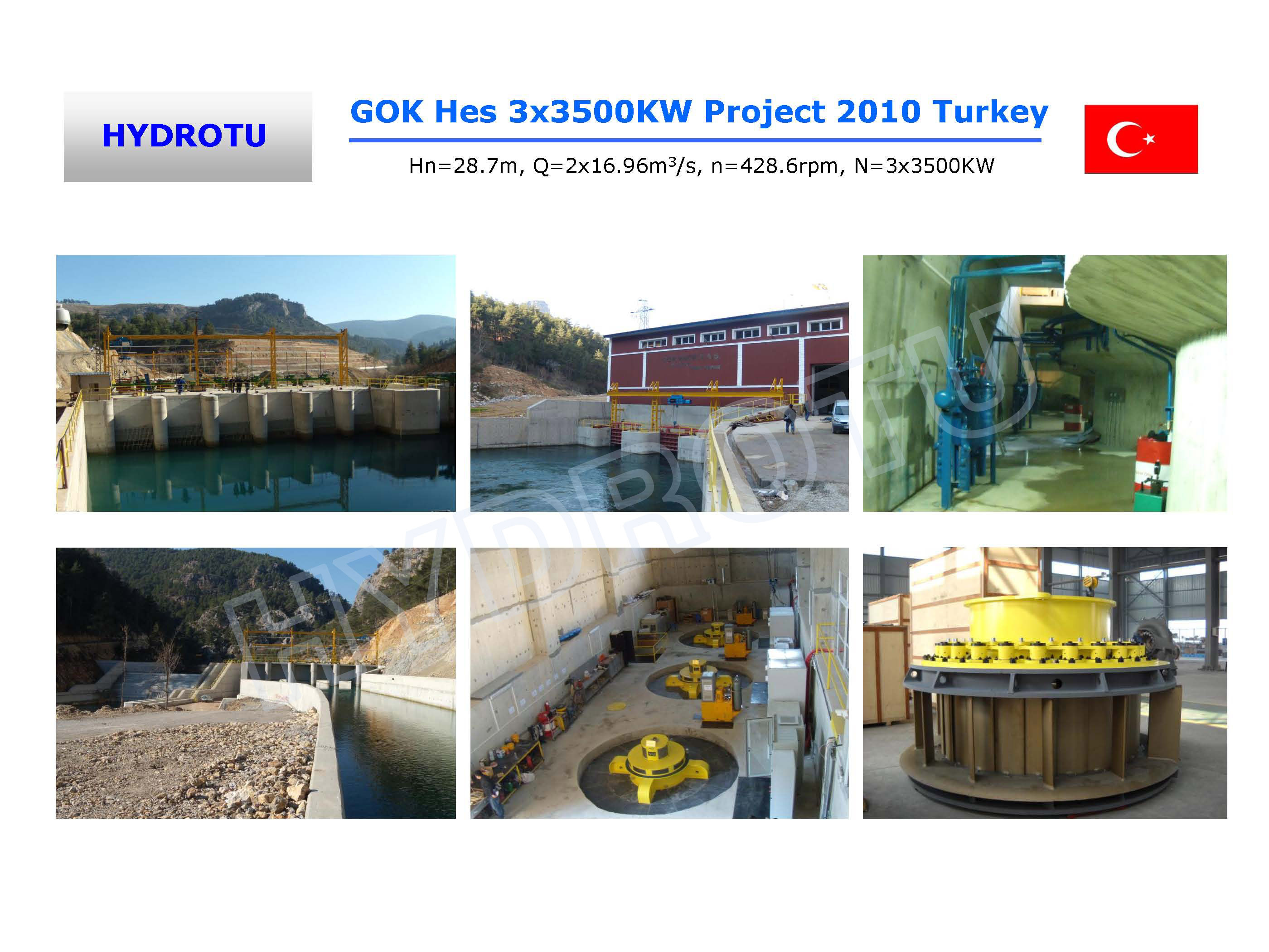 Low Head Hydropower Stations Kaplan Hydro Turbine With Synchronous Generator