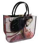 135gsm Shining Surface Round Corner 100% PP woven Fabric shopping bag Cylinder