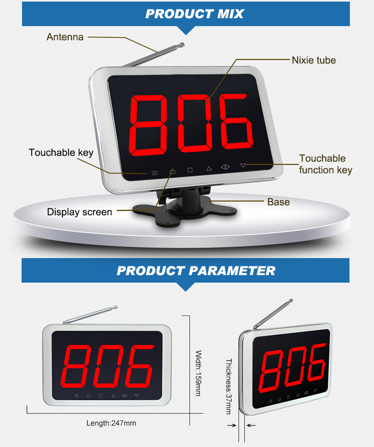 Best Price Personal Wireless Pager Call Bell System For Restaurant