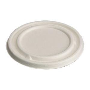 Quality Environmental Disposable Compostable Sugarcane Bagasse Cup Lid For Takeaway Cup 16 Oz wholesale