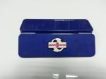 Blue Metal Pencil Tin Box Rectangle Stationary Case For Office , 0.23mm Tinplate