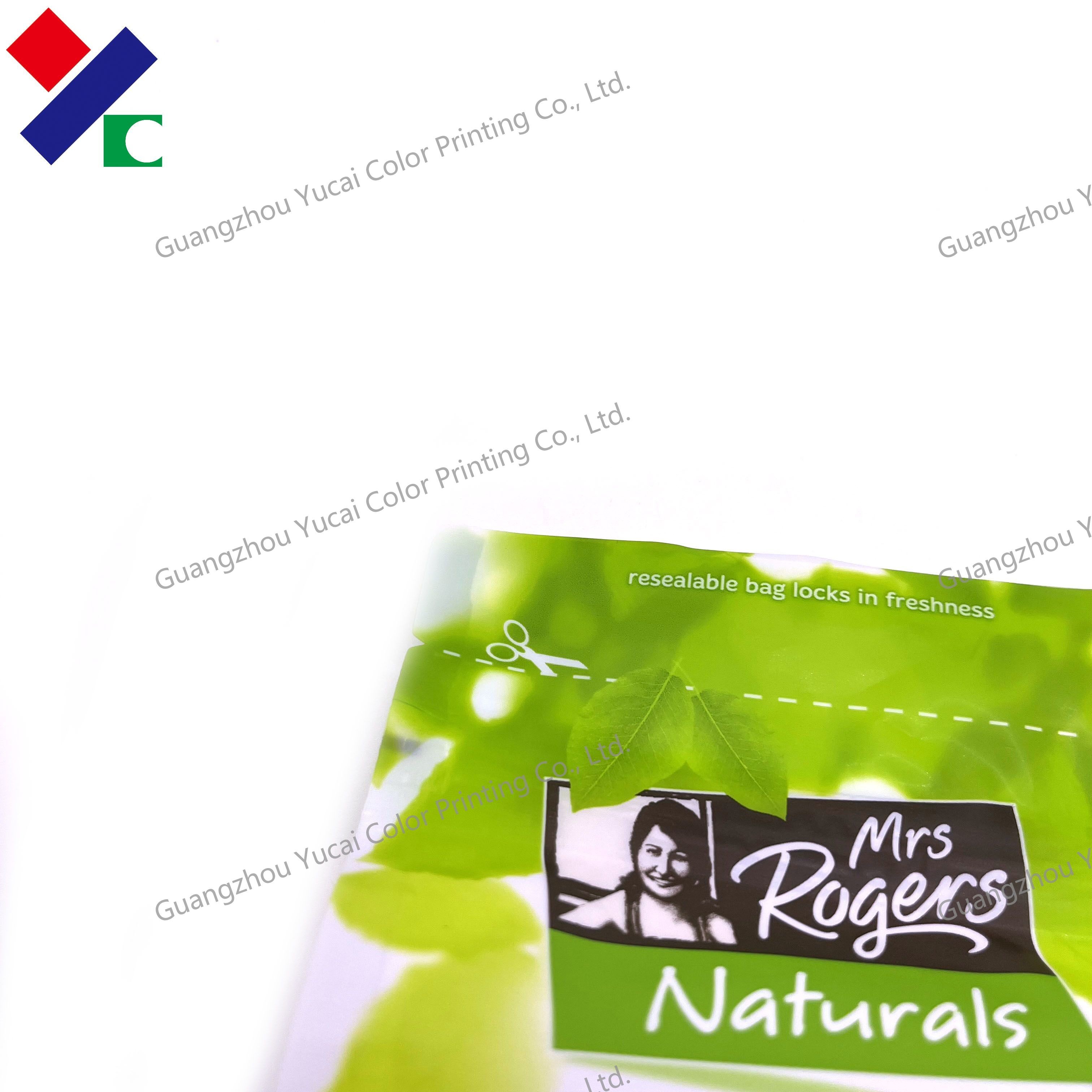 Recyclable Resealable Flat Bottom Packaging Bag Food Grade Spot Color