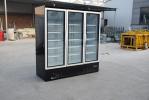 Triple Glass Door Fridge Reach In Beverage Cooler Merchandiser With Led Lights