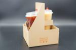 Wholesale Kraft Corrugated Paper 4 Cup Carriers Paper Cup Holder Tray With