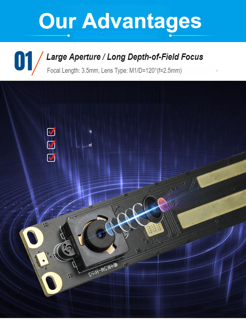 HK5M-H193 Range Face Recognition Camera Module USB Driver-Free Industrial Camera Max Dynamic Range 90 dB