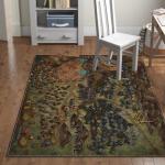 Unti-Slip Polyester Printed country map Area Rugs and Carpets40x60cm