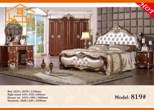 Quality American style antique king size princess hand painted bedroom furniture wholesale
