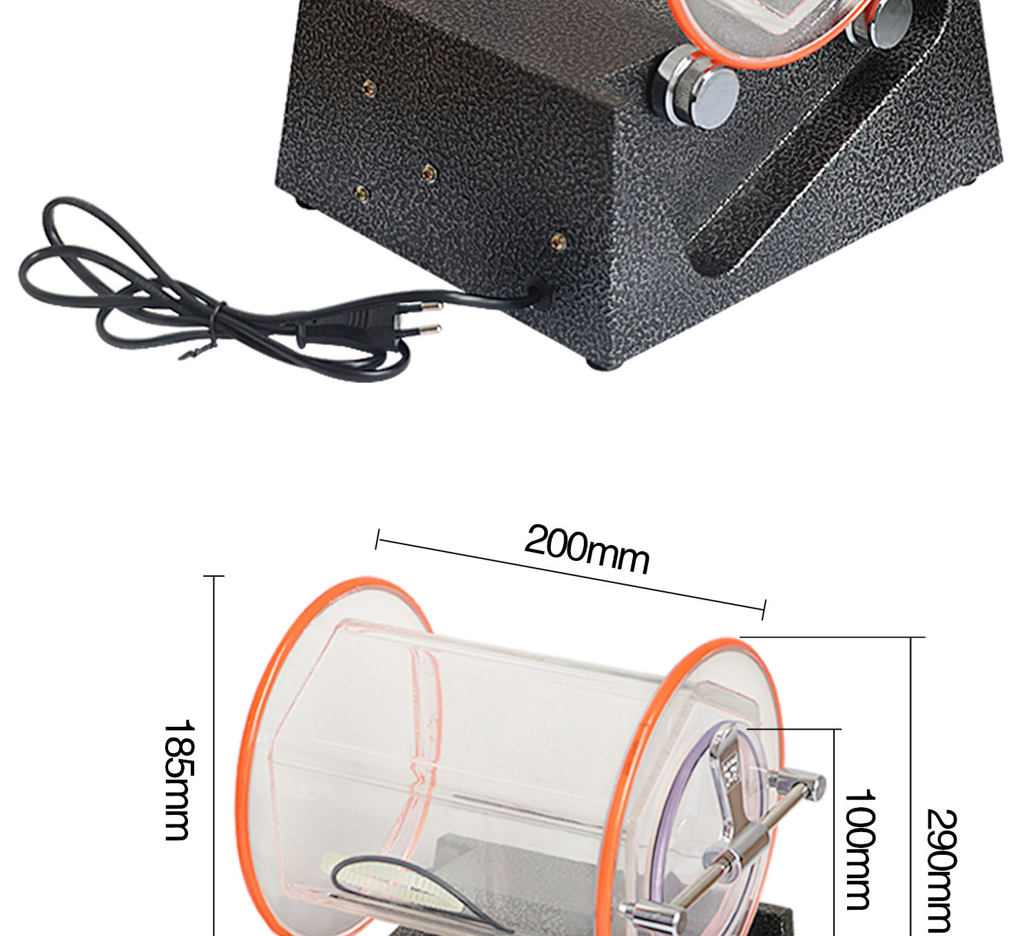 5kg Tumbler Jewelry Polishing Machine 60W Bidirectional Rotation