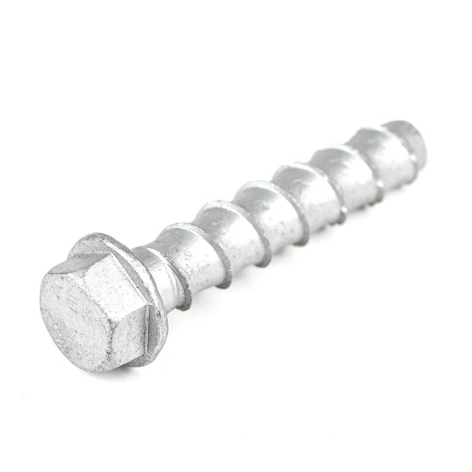 ZINC Finish M12 Concrete Screw Bolt for Elevator Sill Installation 100% QC Tested