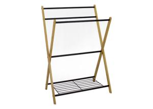 Quality Knock Down 5KG Bamboo Towel Rack With Bottom Shelf wholesale