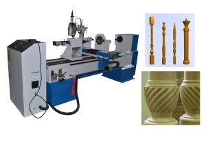 Quality CNC wood lathe with engraving spindle wholesale
