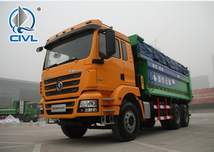 6x4 10 Wheels Shackman Heavy Duty Dump Truck For Mine Manual Transmission