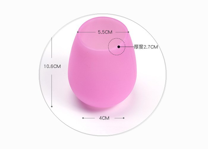 Unbreakable Silicone Wine Glasses / Portable Stemless Wine Glass Shatterproof
