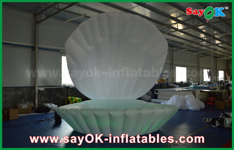 White Nylon Cloth Inflatable Lighting Decoration LED Shell For Advertising