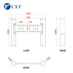 Stainless Steel Swing Barrier Turnstile Brushless Motor For Airport