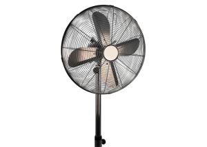 Quality Indoor Moving Metal Chrome Floor Standing Fan With Safety Grille &amp; Stable Base wholesale