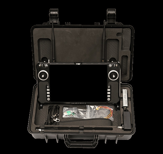 T30 all-in-one hand-held GCS is perfectly suitable for suicide and FPV drones with high brightness FHD touch screen
