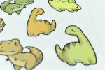 Oil Proof Dinosaur PVC Vinyl Stickers For Scrapbook