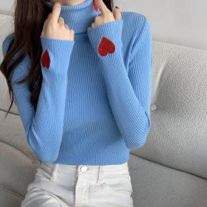 Quality Autumn Winter Women Knit Sweater , High Neck Knit Sweater wholesale