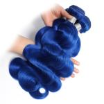 Blue Body Wave Remy Human Hair Bundles Sew In Weave Bundles Brazilian Bundle