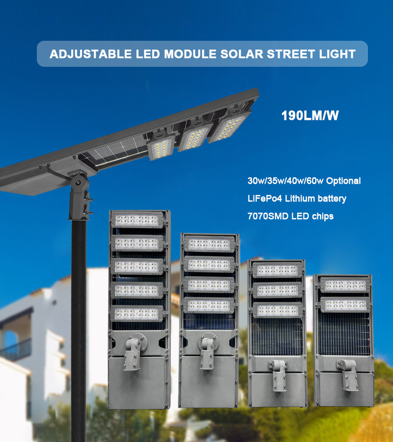 Waterproof All-in-One Solar Powered LED Street Light with Lifepo4 Lithium Battery