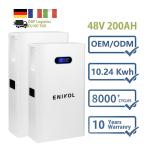 51.2V Wall Mounted LiFePo4 Battery 100ah 184Ah 200ah 48 Volt Lithium Ion Battery