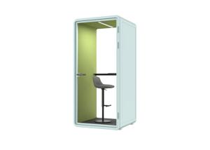Quality Office pods model S-1 person booth multiple interior colors available acoustic pods with steel panel tempered glass wholesale