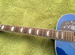 2018 Chibson G200 acoustic guitar transparent blue GB G200 electric acoustic