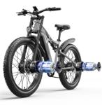 Full Suspension Electric Mountain Bike 48V 1000W 17.5Ah Hidden Lithium Battery