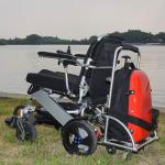 Aluminum Alloy 275.58lbs Collapsible Electric Wheelchair
