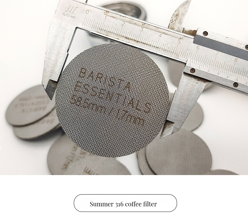Minimalist Design 58mm Customized Size Stainless Steel Coffee Filter for Espresso Puck