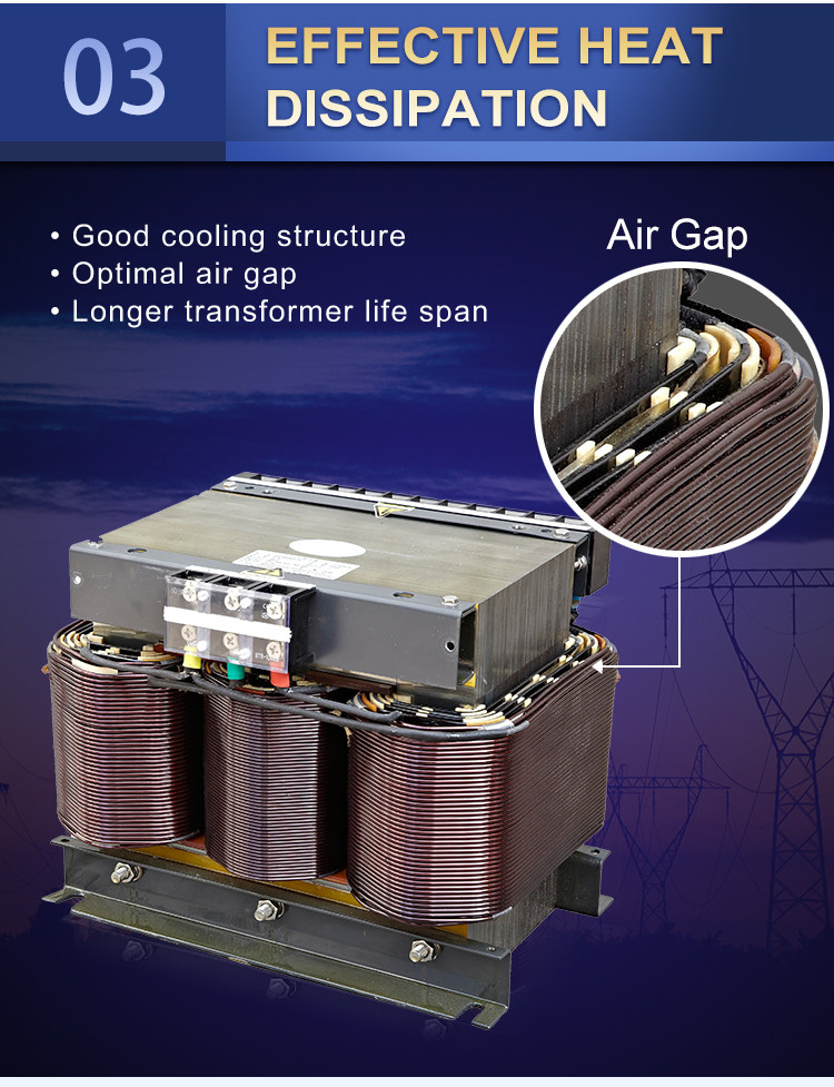 Single And Three Phase Low Voltage Dry Type Transformer 1-1000kva Copper Alumnium