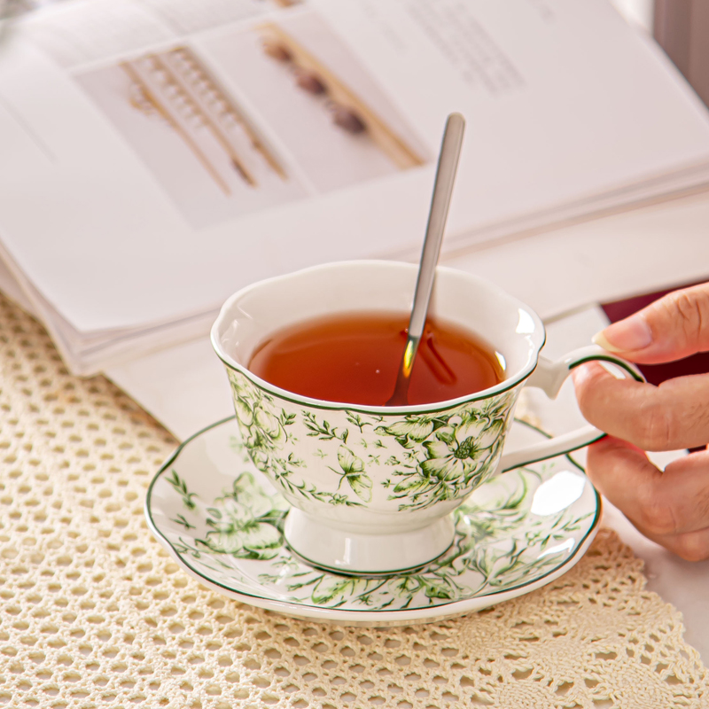 Ceramic Type Porcelain 2024 Year Cup 200ml Chinese Year Mug Gift Coffee Cup And Saucer