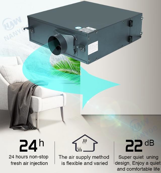 Lower Noise Bathroom Window Exhaust Fan 22Db Ventilation Duct Fan