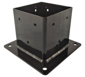 Quality 4*4 Post Base 4 Pcs Deck Post Brackets Inner Size 3.5&quot;*3.5&quot; Steel Fence Post Anchor Black Heavy Duty for Supports Po wholesale