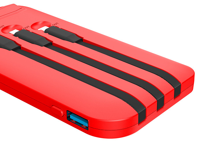 Quick Charge Portable Power Bank 10000mAh USB C Cable DC 5V/2A DC9V/3A DC12V/1.5A