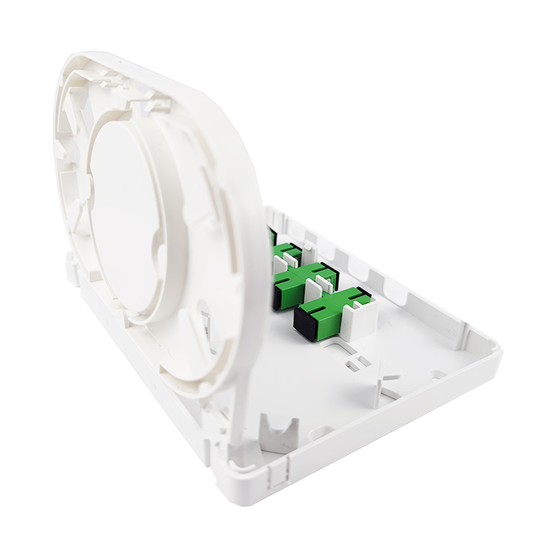 4-Cores SC APC Plastic Fiber Optic Faceplate Socket Panel for Indoor in FTTH Network