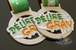 Spray White And Colors Filled Custom Award Medals For Business Gift