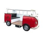 Vintage Industrial Red Blue VW Car Shape Booth Creative Furniture