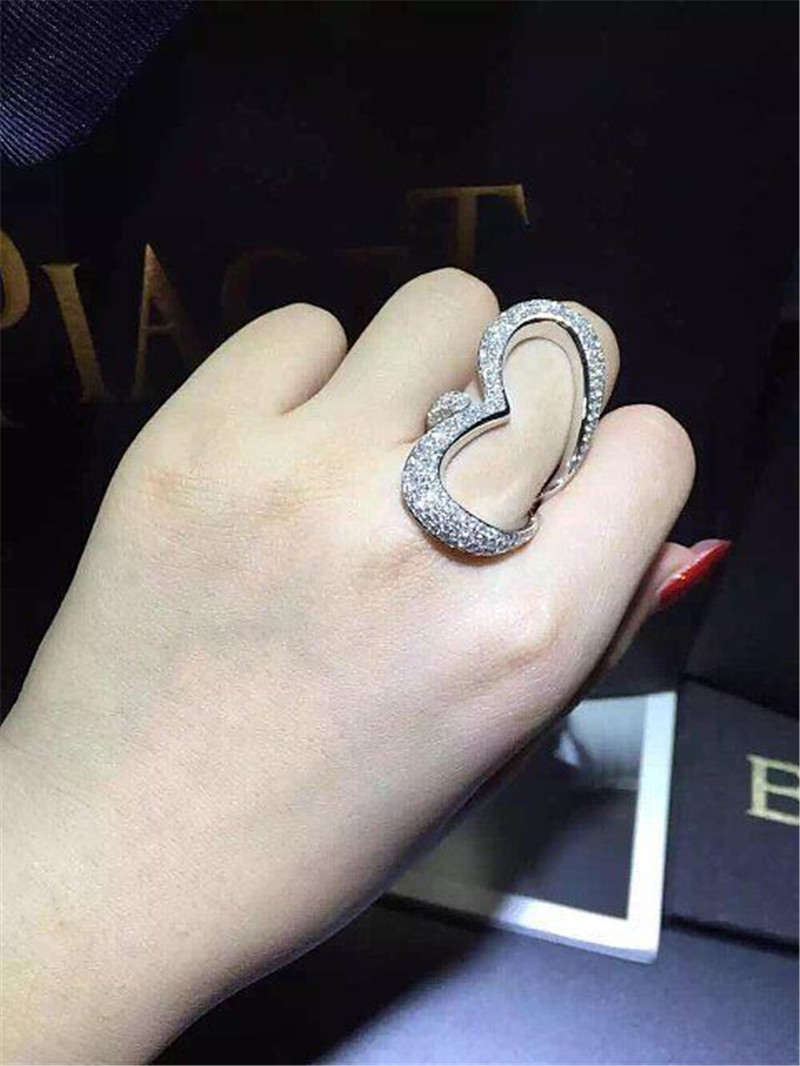 Luxury jewe factory ring 18k gold white gold yellow gold rose gold diamond ring